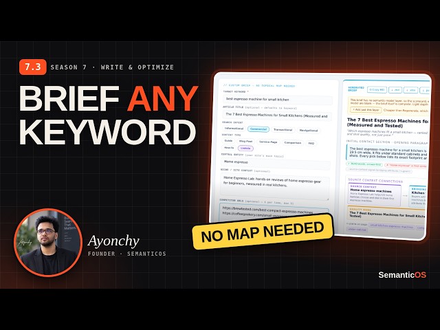 SemanticOS 7.3 Custom Brief For Any Keyword