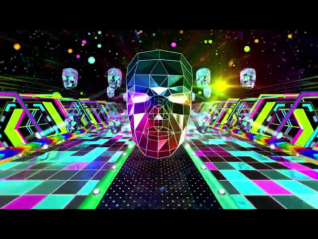 Abstract Neon Skull Tunnel - 4K VJ Loop 2hour