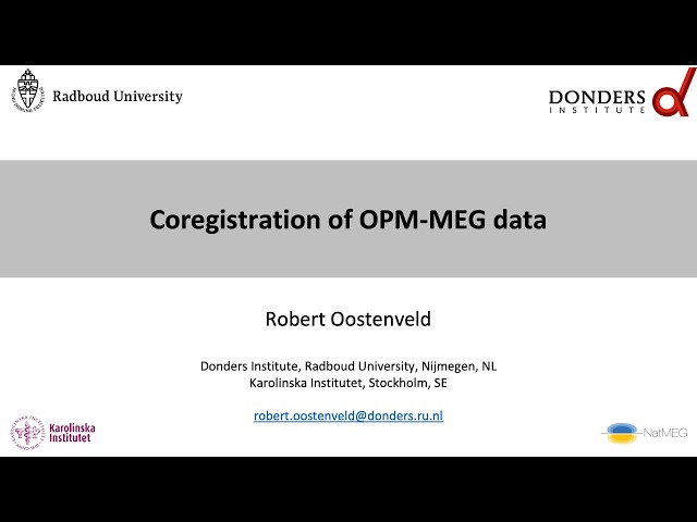 Coregistration of OPM-MEG data
