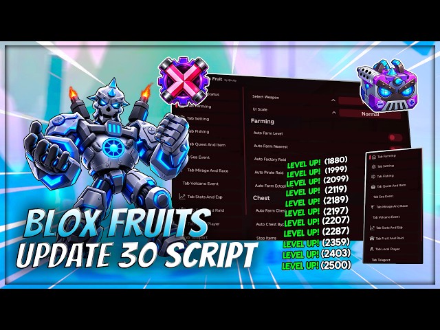 [Update 30] Blox Fruits Script – Auto Farm, Magnet Fruit, Magnet Tokens, Sea 1 Farm (No Key) 🏝️ 🧲