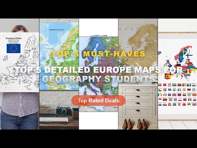 Cheap & Best Top 5 Detailed Europe Maps For Geography Students Unboxing & Review - 1PC All European