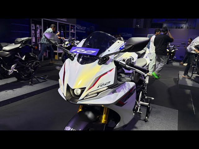 Yamaha YZF R2 Pearl White Mid Variant Walkaround Review 