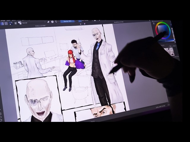 Drawing A Comic Page 2 - Part 2: Rendering Characters (Timelapse)
