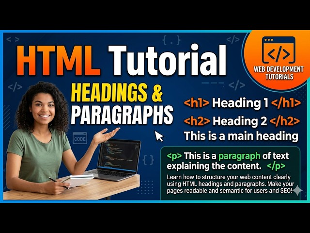 HTML Tutorial: Headings & Paragraphs | Web Development Tutorials