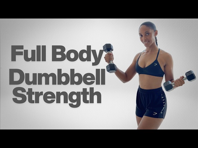 20 min Full Body Dumbbell Strength Workout | NO JUMPING & STANDING ONLY!