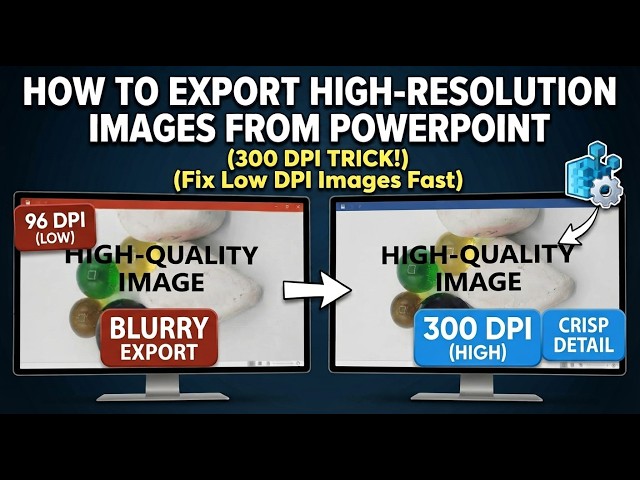 How to Export High Resolution Images from PowerPoint 300 DPI Trick!