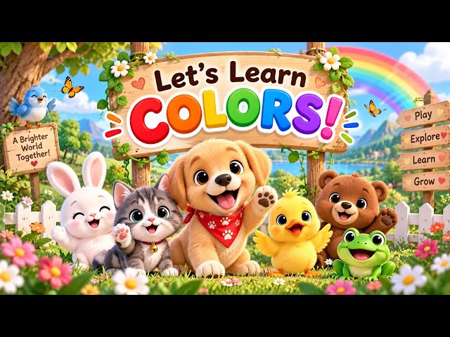 Learn Colors, Kids Early Learning Video Preschool Toddler Kindergarten Educational Cartoon