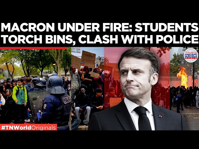 FRANCE VS MACRON: Paris Erupts In Protest As Macron Warns Against Violence During Student Protests