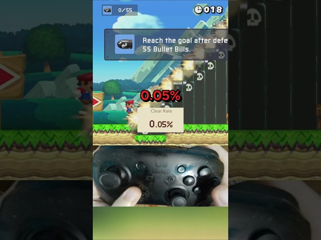 20 Seconds to Beat 55 Bullet Bills #mario #mariomaker2 #nintendo