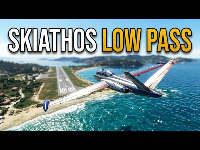 Fast & Low Over Skiathos in the Vintage Fouga CM170! MSFS2020