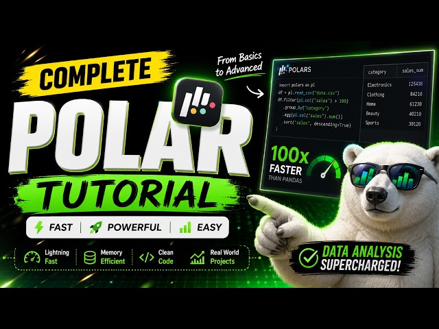Complete Polars Tutorial for Data Analytics & Data Science | Complete Beginner Guide