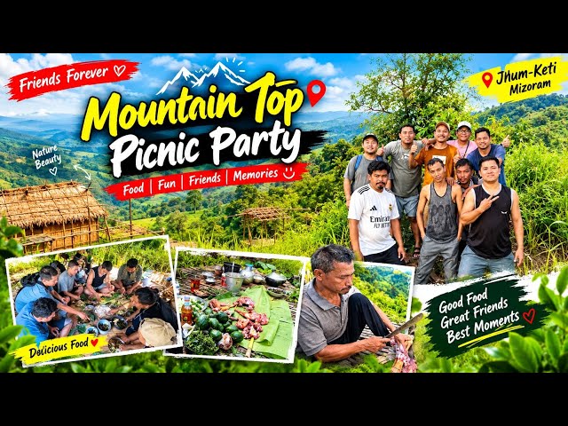 Mountain Picnic with Friends at Jhum-Kheti | Amazing Food, Fun & Beautiful Mizoram 🌿⛰️