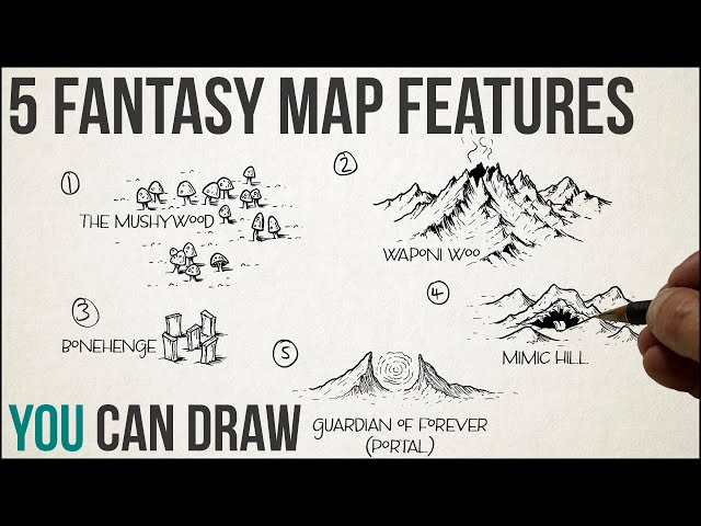 How to Draw Fantasy Map Features | 5 ways to make your maps more interesting.