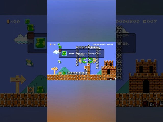 World Record: IMPOSSIBLE BOOT LEVEL | V7L-T1R-CRG #mariomaker2 #supermariomaker2 #smm2