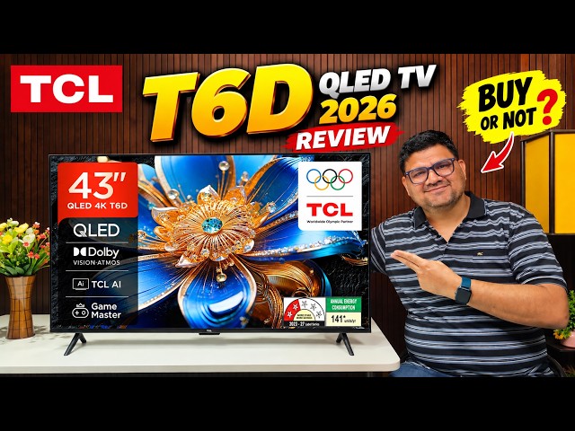 TCL T6D QLED TV 2026 ⚡ Best 43 Inch 4k TV 2026 ⚡ Best TCL TV 2026 Review