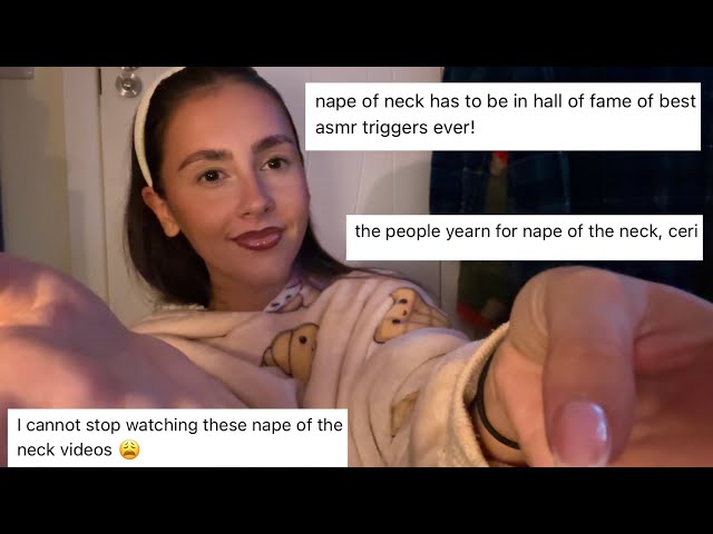 ASMR- Fixing the NAPE OF YOUR NECK (tingliest upclose whispers w stuttering) 🧛🏼‍♀️