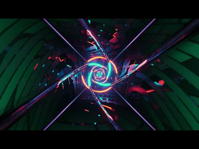 Visuals 4K 1 Hour Futuristic Neon Vortex Loop