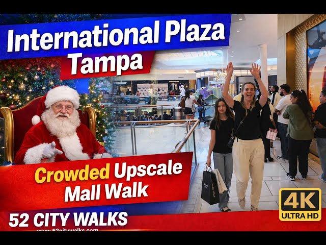 Walking International Plaza & Bay Street Tampa 🇺🇸 | Crowded Upscale Mall Walk + Unexpected Exit