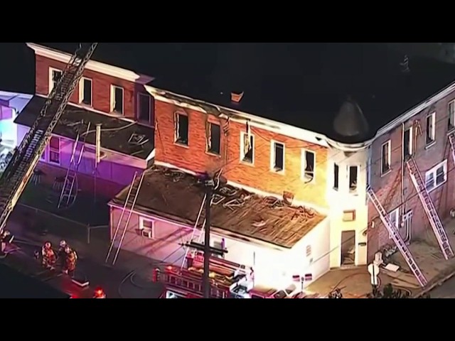 Fire tears through Delaware County apartment building on Tuesday night