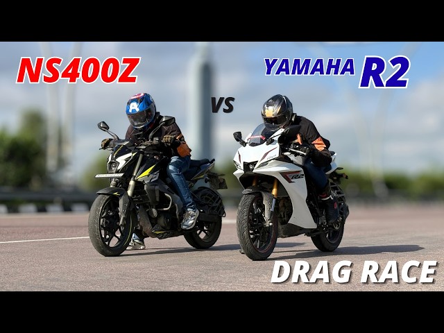 Yamaha R2 vs NS400Z Drag Race