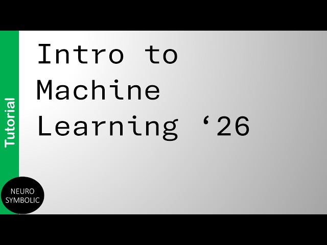 Introduction to Machine Learning (2026)