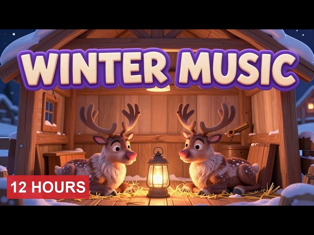 Christmas Music in the Reindeer Barn 🦌🎶 12 Hours of Soft Instrumental Christmas