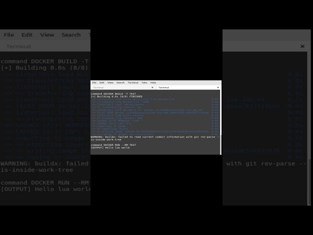 Programming lua hello world