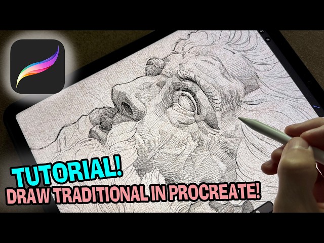 How To make Digital Art Look Like a Real Pencil Sketch in PROCREATE!