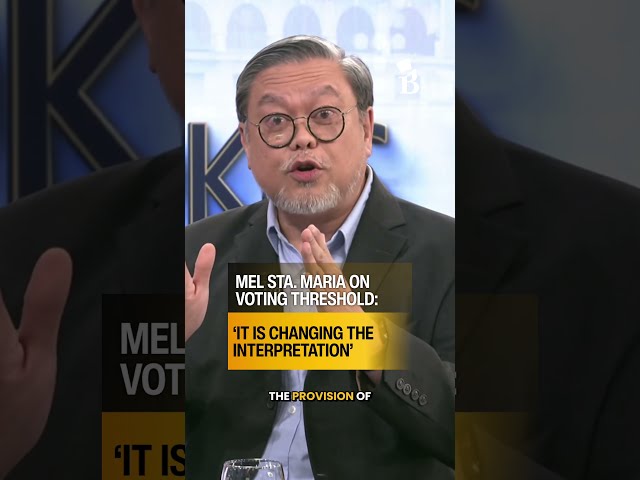 Mel Sta. Maria on the voting threshold: ‘The rules will stick’