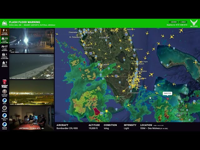 LIVE Radar: MIAMI Flights + Weather ✈️☔