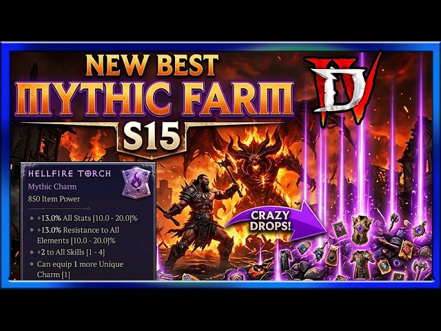 Diablo 4 New Best Mythic Farm Hellfire Torch Guide : Secret Uber Tristram Season 15 Best Mythic Spot