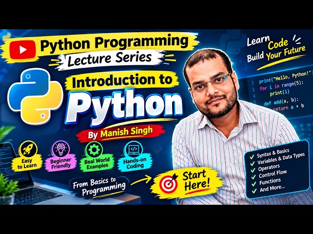 Python Lecture Series | What is Python? | Introduction to Python | Lecture 01