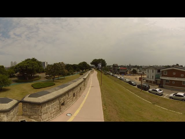 VR 360도 영상 5.7K / 수원화성 화서문 북포루쪽 성곽  suwon hwaseong hwaseomun - 2021-07-02