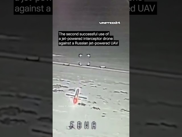 Second Successful Use of Ukrainian Jet-Powered Interceptor Drone Against Russian Jet-Powered UAV