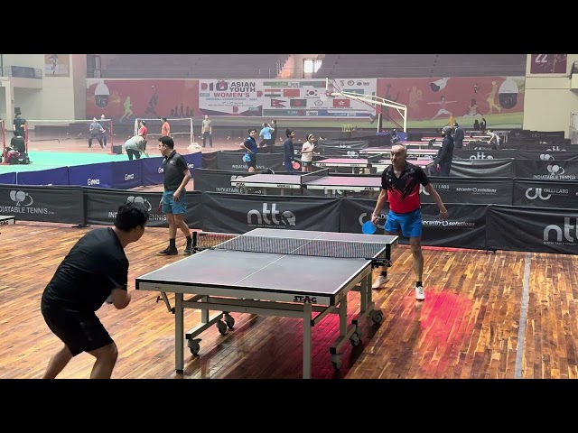 Table tennis practice session