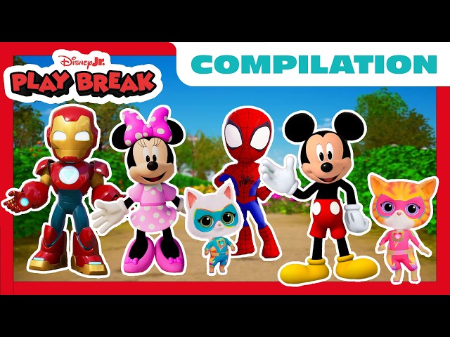 Get Up & Move with Mickey, Spidey, SuperKitties and More! 💪☀️ | Play Break | @disneyjr