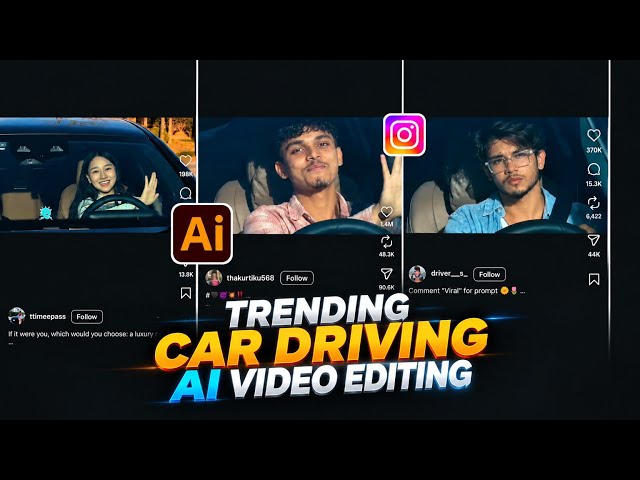Trending Car Driving AI Video Editing | How to Create Viral Car Driving AI Video | New Trend