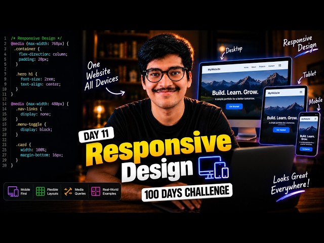 Day 11: Responsive Web Design Tutorial | Build Mobile-Friendly Websites | FREE Full Stack Course