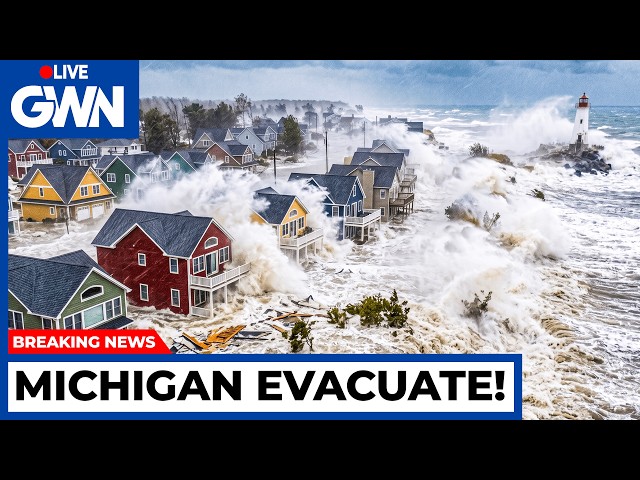 MICHIGAN HIT by DEADLY WAVES — 50 MPH WINDS, 30-FOOT WAVES (Latest Updates)