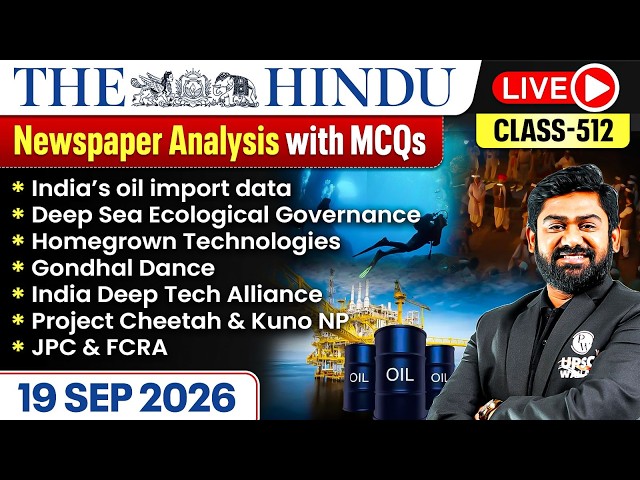 The Hindu Analysis - 19th September | The Hindu Newspaper Today with MCQs | Aasim Sir