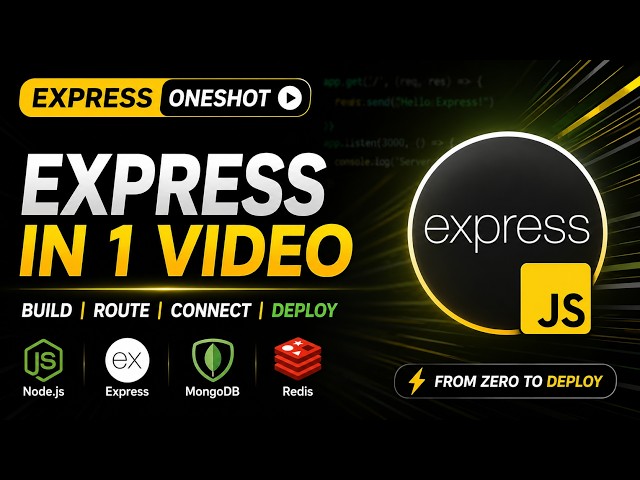 Express.js Full Course 2026 🔥 | Complete Backend Course for Beginners