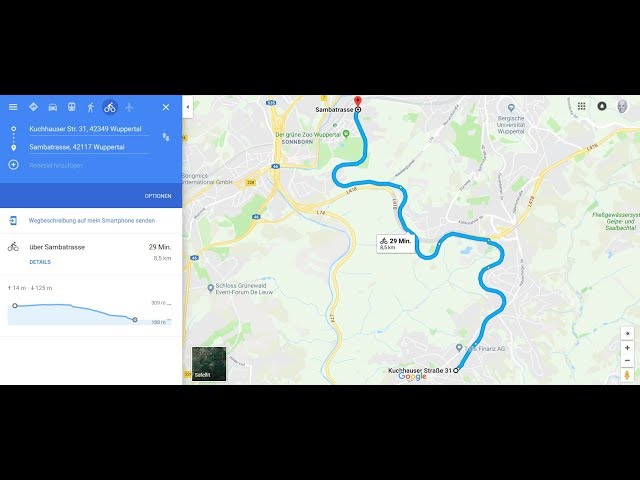 8,9 km, 360°-Video, Sambatrasse im Wuppertaler Süden