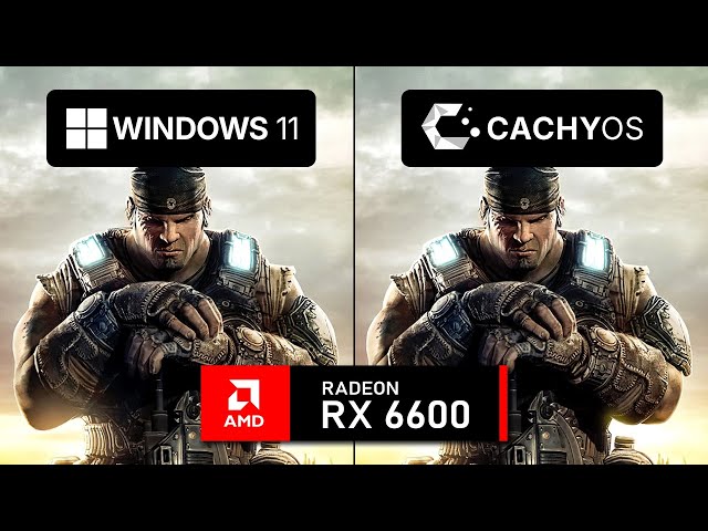 Gears of War: E-Day - Windows 11 vs Linux CachyOS (RX 6600)
