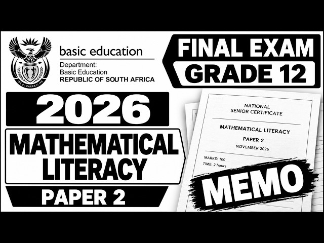 MEMO 2026 Grade 12 Mathematical Literacy Paper 2 GRADE 12  November Exams THUNDEREDUC MATHS LIT P.2