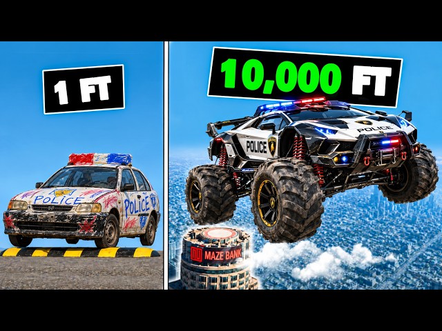 Every Time I Crash, My Police Car JUMPS HIGHER in GTA!