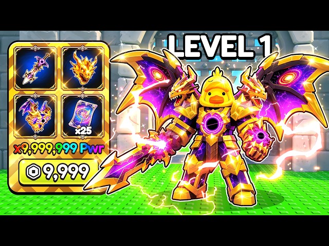 Starting Over as NOOB but with MAX STRENGTH Gear in Roblox!