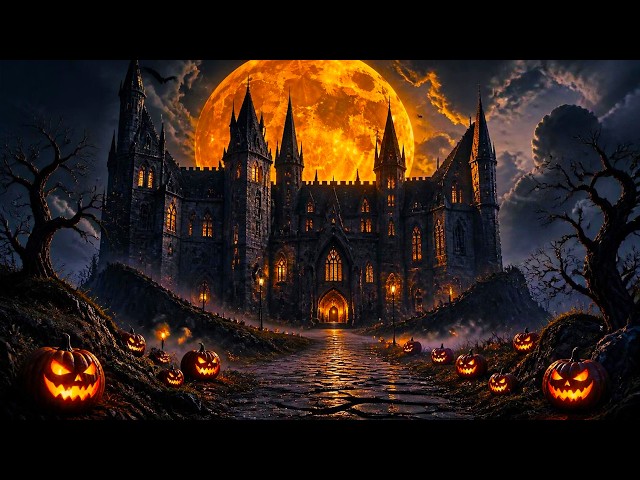 Halloween castle AI art with ChatGPT