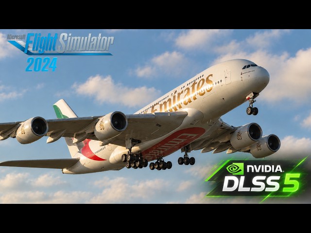 Flight Simulator 2024: Emirates A380 | Dubai - Nice with DLSS 5 | MSFS 2024