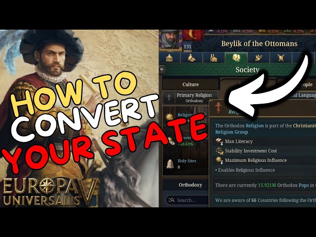 Europa Universalis 5 – How to Convert Your State Religion | EU5 Religion Guide