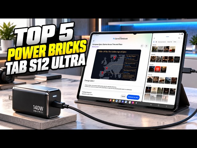 5 Best Power Bricks for Samsung Galaxy Tab S12 Ultra.⚡Full Speed Tested